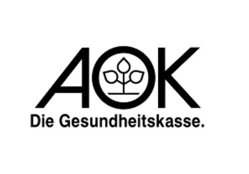 AOK Logo der gesetzlichen Krankenkasse, Symbol für Gesundheitsservice und Versicherung in Deutschland.
