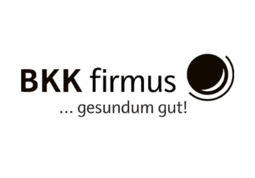 Logo der BKK mit Schriftzug „Gesundheitsreport“ auf dunklem Hintergrund